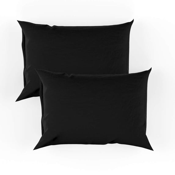 American Pillowcase College Colors Pillowcases 100% Brushed Microfiber, Hypoallergenic Pillow Cover - Dorm Bedding Soft, Stain, Fade and Wrinkle Resistant Standard 20"x30" - 2 Pack, Black