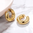 thumbnail image 5 of Pendientes pequeños para mujer, pendientes, croissant, cuadrados, con cuentas, joyería de moda para el día a día pero elegante con un toque de sofisticación., 5 of 5