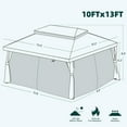 thumbnail image 3 of Grand Patio Outdoor Soft-Top Gazebo, Water-Resistant Gray Patio Covers Gazebos, Curtains, 10 x 13 Ft, 3 of 10
