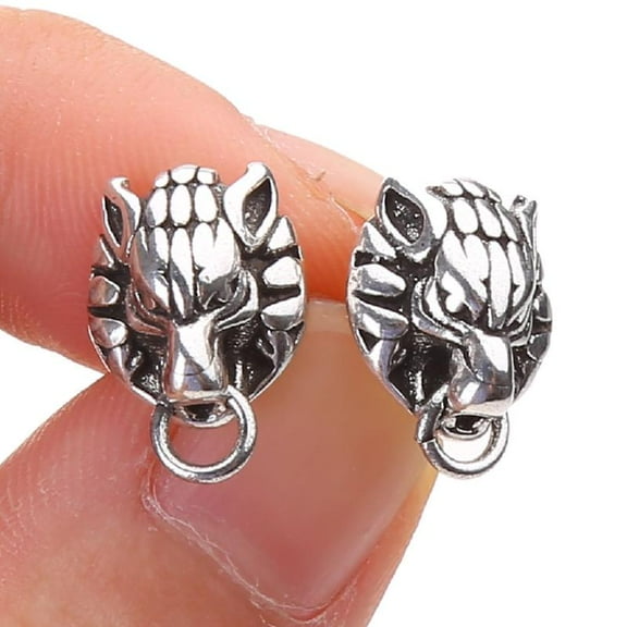 CIYISON Wolf Head Stud Earrings Punk Earrings Animal Earrings Ear Studs for Women Men