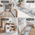 thumbnail image 5 of Gray and White Floral Pattern Kitchen Rugs Sets Of 3,Kitchen Runner Rugs Non Skid Washable,Decorative Kitchen Floor Mats for Kitchen,Sink,Laundry,17"x30"+ 17"x47" + 17"x59", 5 of 6