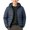 Gray, variant on Teen Hooded Light Puffer Jacket 9-17Y, Zip up Vertical Quilted Cotton Warm Coat for Big Boys Girls Winter Casual Outerwear Blue 16-17Years