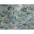 thumbnail image 3 of Ambesonne Floral Boho Quilted Coverlet 2 Pcs, Abstract Flowers Motif, Twin Size, Sea Blue Jade Green, 3 of 4