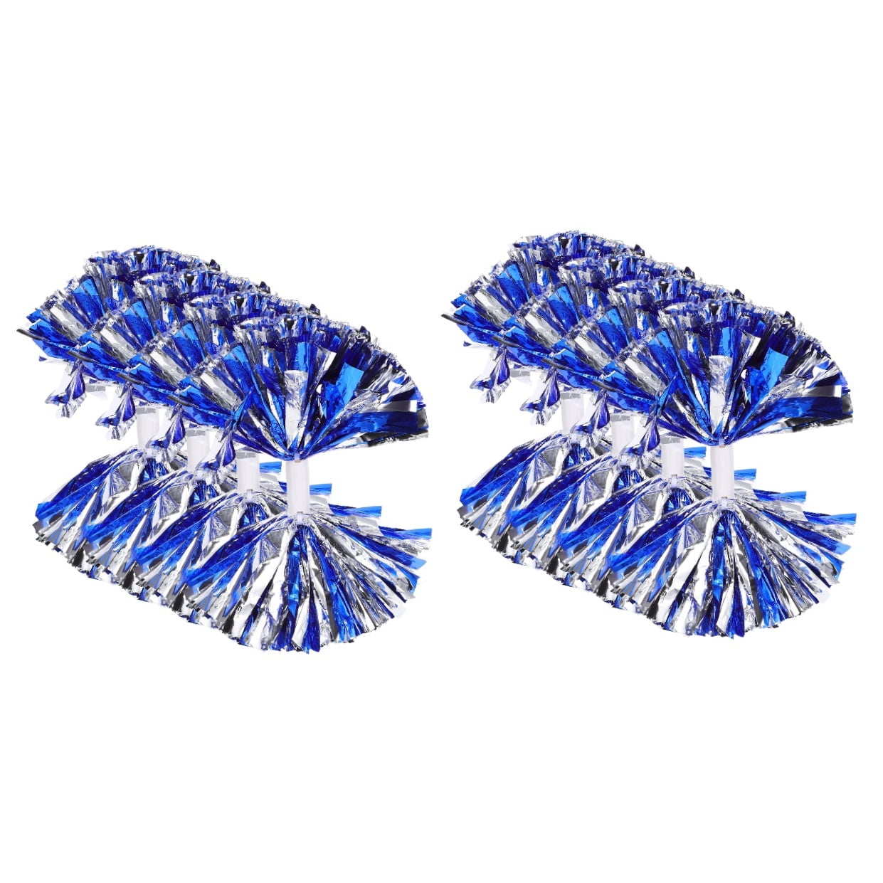 EXHUMKY Exhumky Cheerleader Pom Poms Blue Pe Durable for Xmas Party 8Pcs