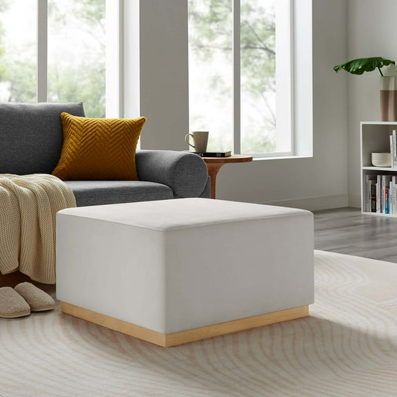 Modway Tilden Ottoman in Alabaster Natural