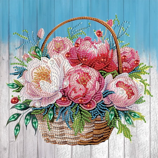 Kit Con Forma Especial Parcial DIY 5D Flores 30x30cm