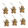 thumbnail image 2 of 5x6 Piezas Colgantes De Hombre De Jengibre Decoración Colgante De Navidad Soledad para Cocina Pared Ventana Estilo B, 2 of 10