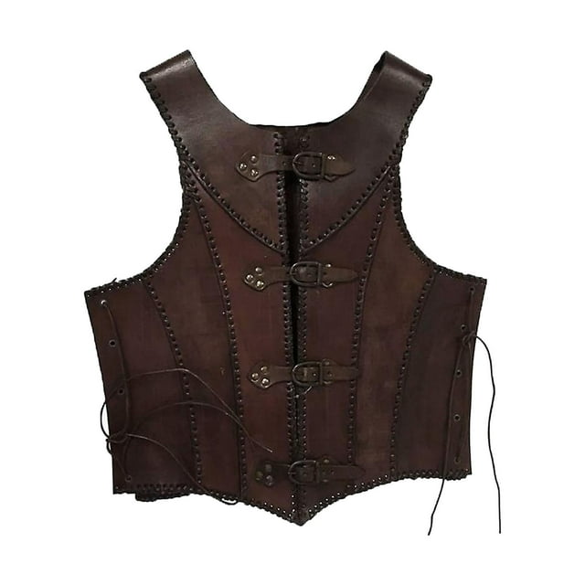 Disfraz de coraza de caballero decorativa con de pecho medieval, para cosplay de Halloween Marrón