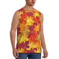 thumbnail image 2 of Disketp Autumn Leaves Sleeveless Tshirts For Men, Muscle Shirts For Men Dry Fit Tank Top-X-Large, 2 of 8