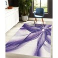 thumbnail image 4 of Abstract Decorative Rug, Geometrical Smoke Like Striped Huge Flower Floral Design Work of Art, Quality Carpet for Bedroom Dorm and Living Room, 6 Sizes, Dark Lavender, by Ambesonne, 4 of 4