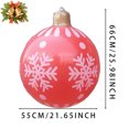 thumbnail image 3 of Bolas inflables de PVC para decoración navideña al aire libre, 66 x 55 cm, bolas grandes para decorar árboles de Navidad, bolas de juguete para decorar el hogar, 3 of 5