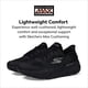 thumbnail image 4 of Zapatos deportivos Skechers Max con amortiguación para hombre, negros, 7 x de ancho, 4 of 6