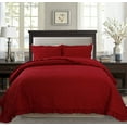 thumbnail image 1 of Kasentex Cozy Diamond Design Quilt Set, Bedspreads & Coverlets, Queen Size, Red, 1 of 26