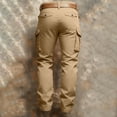 thumbnail image 3 of OIOLOYJM Cargo Pants for Men Relaxed Fit Ripstop Hiking Trousers with Multi Pockets Casual Outdoor Camping Fishing Pants Khaki L, 3 of 3