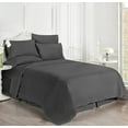 thumbnail image 2 of Bed Sheet 6 Piece, 100% Egyptian Cotton, 15" Deep Pocket, 600 Thread Count - Dark Gray Solid, Twin XXL Size., 2 of 5