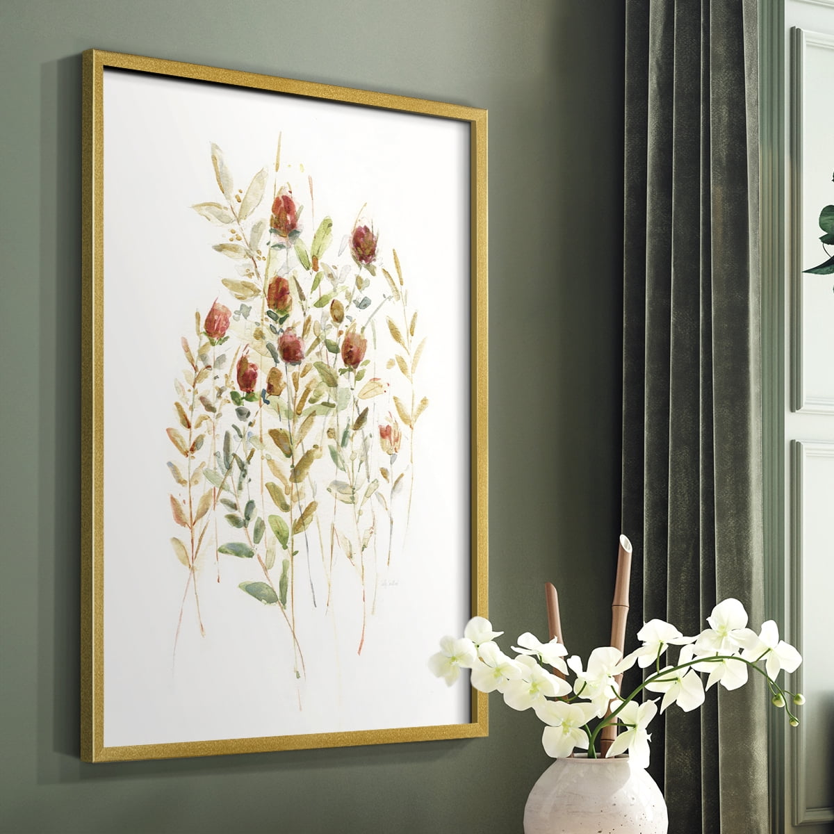 Wildflower Breeze II Framed Print - Solid Wood in Single Picture Frame Solid Wood 2 Framed Print
