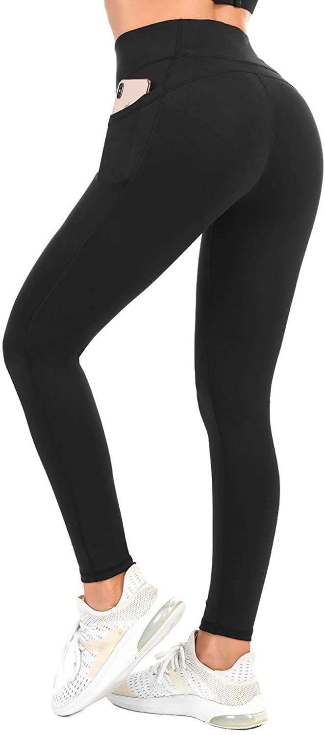 qualidyne Yoga Leggings High Waisted Gym Leggings for Women with Pocket Tummy Control Running Workout Pants 