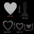 thumbnail image 2 of Uxcell 24 piezas de pegatinas antideslizantes para bañera, 4" estilo corazón, con raspador transparente, 2 of 6