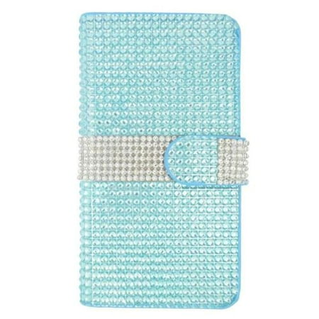 Samsung Light Edge (Insten Leather Wallet Rhinestone Case with Card slot For Samsung Galaxy S6 Edge Plus - Light)
