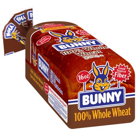 Bunny 100% Whole Wheat Bread, 16 oz - Walmart.com