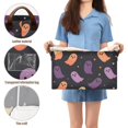 thumbnail image 5 of Yayeee Foldable Storage Basket for Shelves with Handles Set of 2 Waterproof Cloth Bins, Halloween Purple Ghosts, 5 of 7