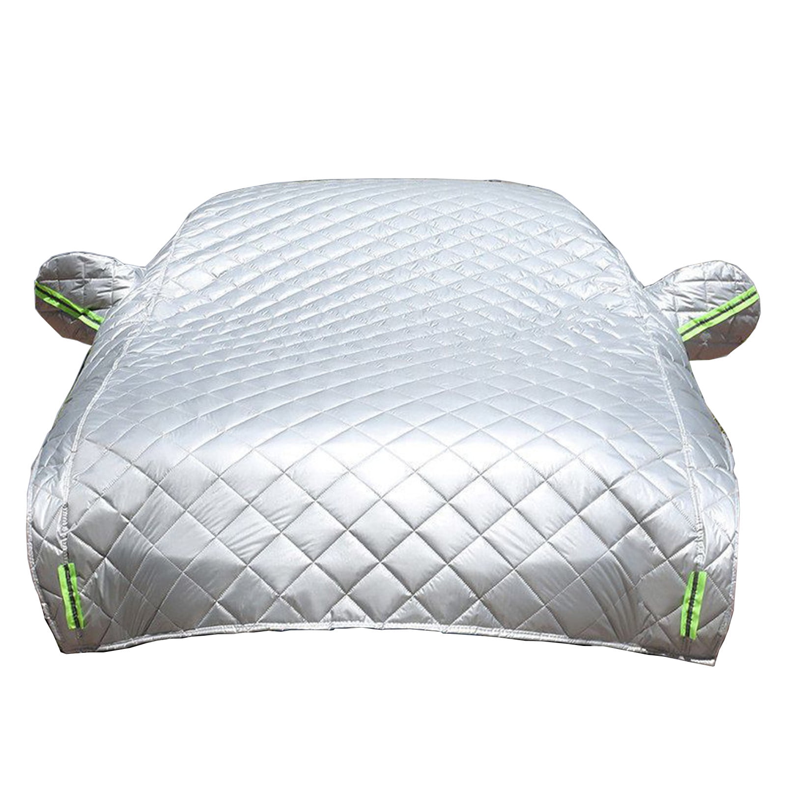 Hail Protector Car Cover, 5-Layer Padded Anti-Hail Car Cover, Hail Blankets for Cars, Heavy Duty Waterproof SUV/Sedan Protector with Reflective Strips, Universal Fit for All Weather, Outdoor (White)