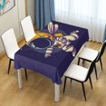 thumbnail image 4 of JSTELAstronaut Bee Cartoon Table Cloth Rectangle 54 x 72 Inch Tablecloth Anti Wrinkle Table Cover for Dining Kitchen Parties, 4 of 6