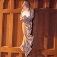 thumbnail image 6 of Halloween Ghost Resin Statue with LED Light, 2.75*9.84 Inch Faceless Hooded Ghost Figurine with Glowing Orb, Spooky Gothic Decorative Lamp for Home, Party & Wall Display, 6 of 6