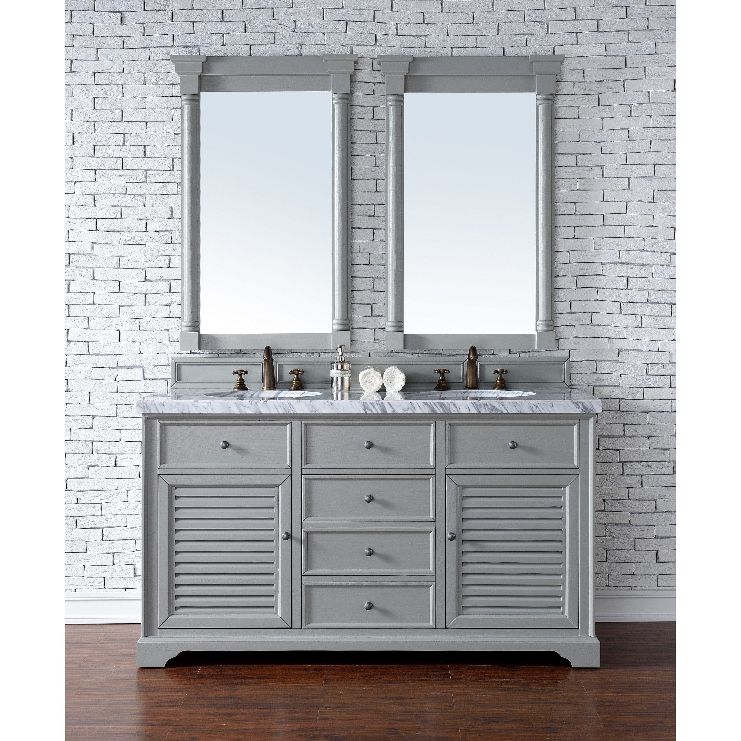 James Martin Furniture Savannah Urban Grey 60-inch Double Vanity