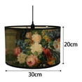 thumbnail image 7 of Drum Lamp Shade for Table Lamps Bamboo Lamp Shade Drum Lampshade European Style 12" Top x 12" Bottom x 8" High for Home Decor Bedroom Cafe Style A, 7 of 7