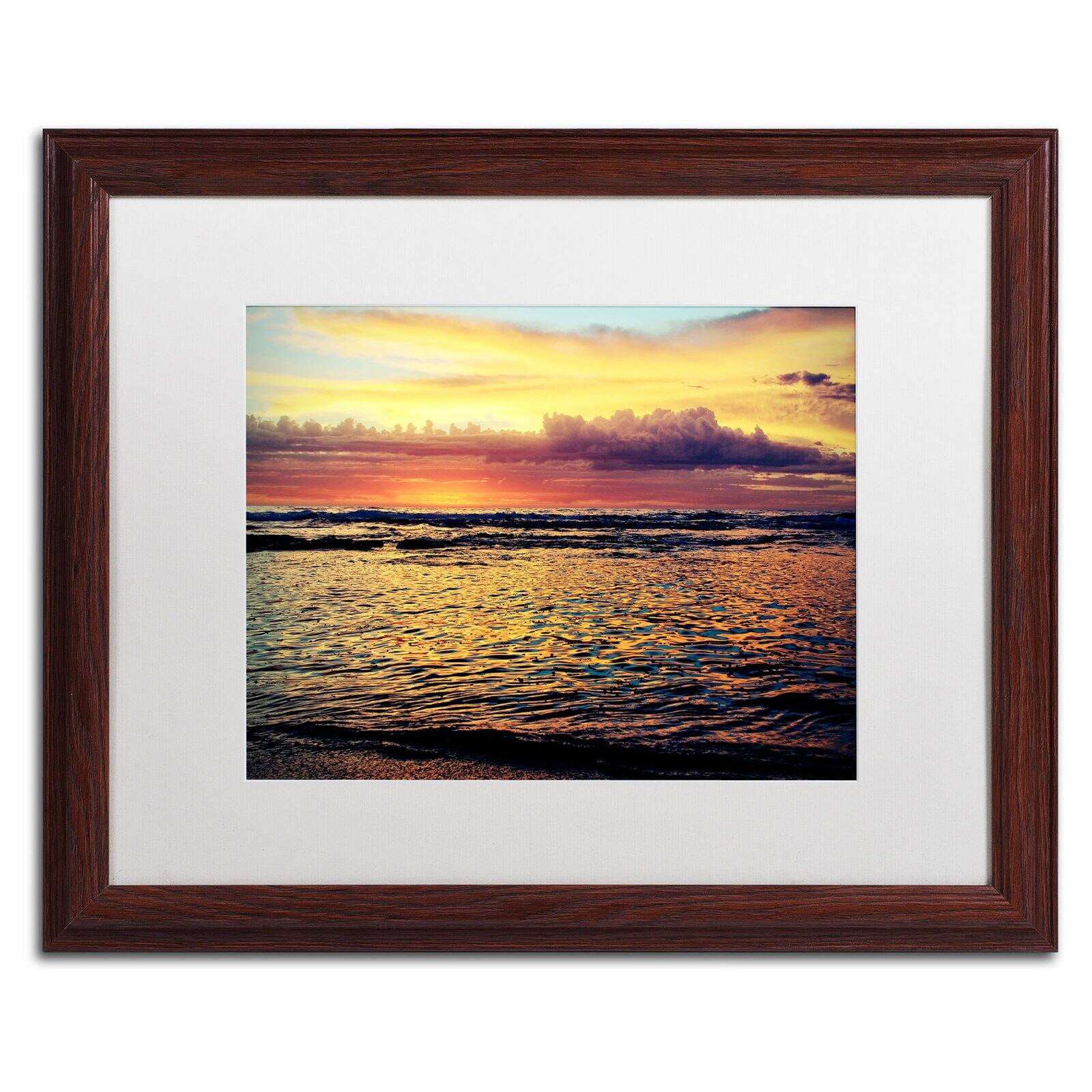 Trademark Fine Art "Morning Glory" Canvas Art by Beata Czyzowska Young, White Matte, Black Frame