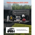 thumbnail image 2 of VEVOR Tailgate Table, for 2021-2025 Ford Bronco, 88 lbs Load Capacity, Carbon Steel Foldable Molle Panel Drop Down Table, Rear Door Cargo Storage Rack Shelf Luggage Holder Carrier Camping Accessories, 2 of 9