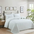 thumbnail image 4 of MarCielo 3 PCS 100% Cotton Oversized Bedspread Set Coverlet Quilt Set Stitching, 4 of 5