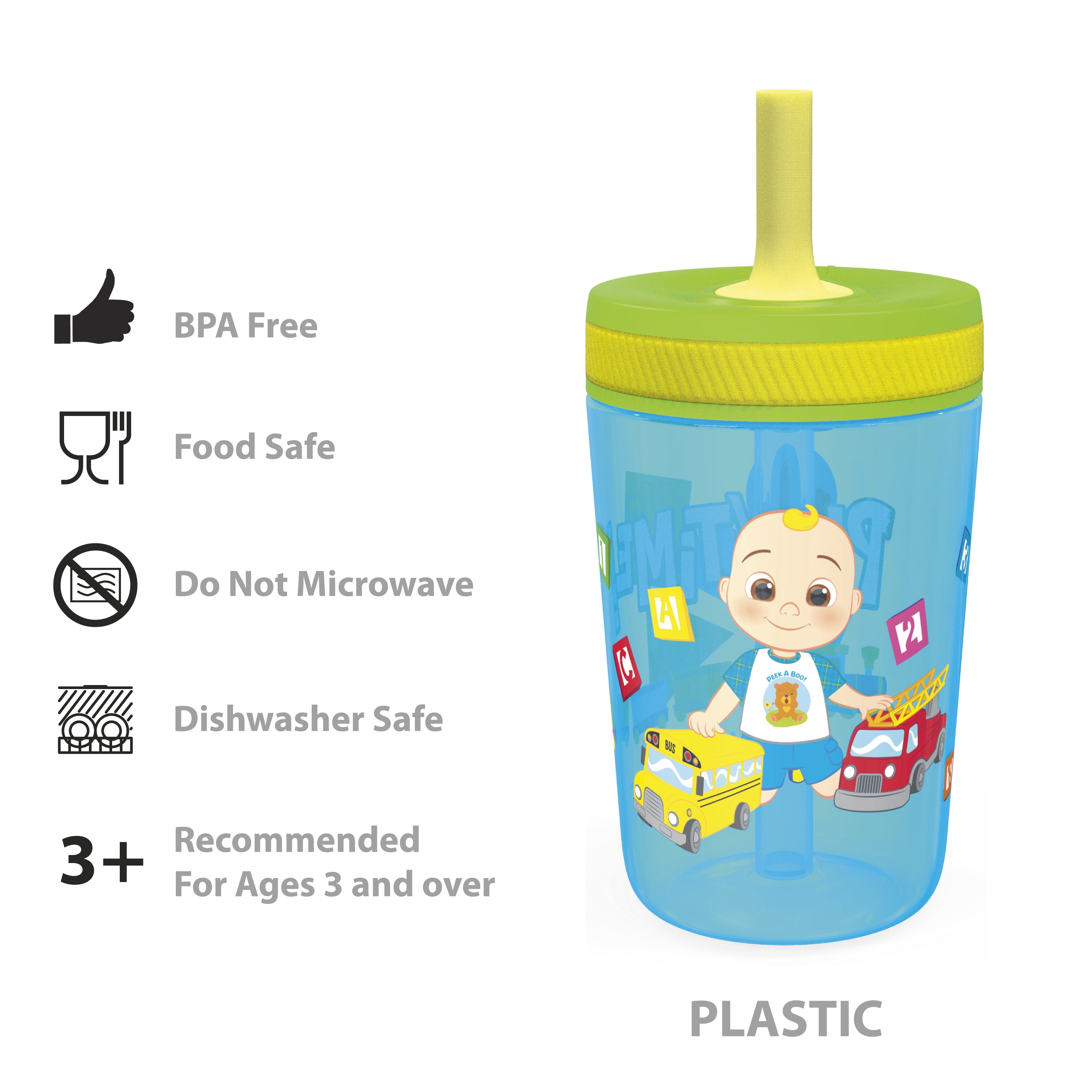 Take & Toss CoComelon Toddler Sippy Cups Toddler Cups with Lid and