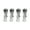 Silver, variant on 4x Aluminum Bolt-in Car Motorcycle Tubeless Wheel Tire for Valve Stem With Dust