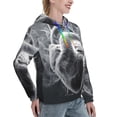 thumbnail image 6 of Kdxio Heart Illustration Print Womens Oversized Hoodies Sweatshirts Hooded Pullover Tops Sweaters Casual-Small, 6 of 7