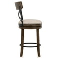 thumbnail image 4 of Furniture of America Zaren Wood Swivel Barstool-Set of 2, Oak, 24-in, 4 of 7