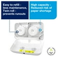 thumbnail image 3 of Tork Twin Toilet Paper Roll Dispenser White T7, Coreless High Capacity, Elevation Range, 473200, 3 of 6
