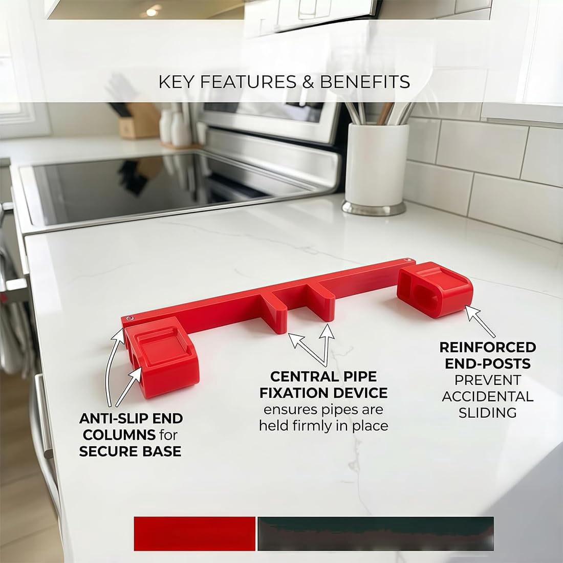 2026 New Child & Pet Safety Guard with Central Pipe Fixation, Universal Faucet Handle Lock for Double Sinks, Anti-Slip Kitchen Bathroom Stopper, Prevent Flooding