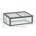 thumbnail image 3 of Wooden Cold Frame Greenhouse in Grey for Extended Growing Season 39.4 Inch, 3 of 9