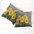 thumbnail image 2 of Ambesonne Garden Throw Pillow Cover 2 Pack, Helianthus Sunflowers, 16", Brown Yellow Green, 2 of 6