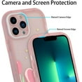 thumbnail image 3 of Compatible with iPhone 13 Pro Max Case 6.7 Inch, Cute Pink Floral Flower Pattern Phone Case for Women Girls, Shockproof Full Camera Protective Girly Cover for 13 Pro Max, 3 of 10