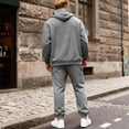 thumbnail image 5 of Two-piece Set Fashionable Outdoor Casual Sportswear Men's Tracksuit New Solid Color Hoodie+pants Male Fashionable Casual Sports Sets All-Match Casual Hoodie Sweatpant Suits, 5 of 7