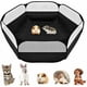 thumbnail image 1 of Parque infantil portátil para animales pequeños, parque infantil para gatitos, jaula para mascotas transpirable, transparente y ventilada, valla de ejercicio plegable para patio, 1 of 5