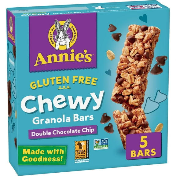 Annies Gluten Free Double Chocolate Chip Chewy Granola Bars - 5 ct / 0.98 oz - Pack of 2