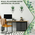 thumbnail image 4 of OldPAPA 10 in Diamond Hanging Planters with Artificial Aquatic Plants, Metal Vase, 2 Count, 4 of 6
