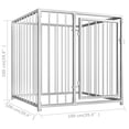 thumbnail image 4 of vidaXL Outdoor Dog Kennel 100x100x100 cm, 4 of 4