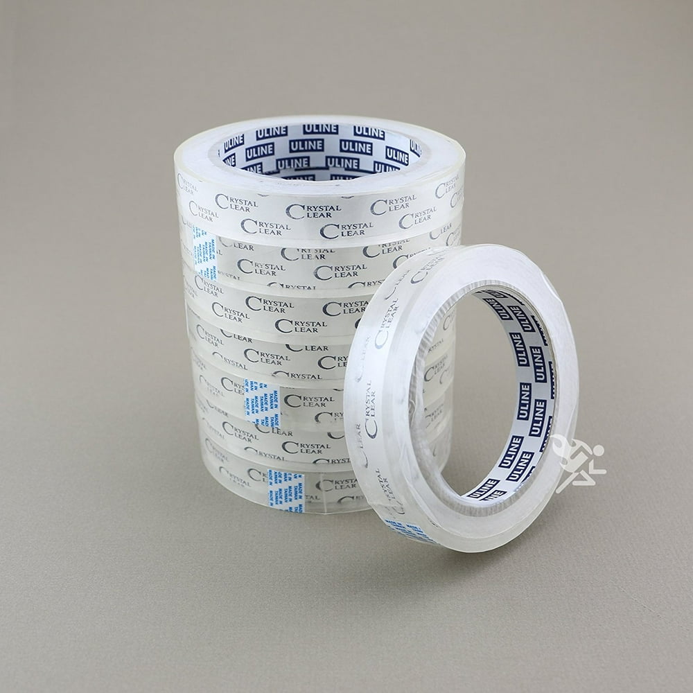 8 3/4 x 2,592 72 yds Crystal Clear Transparent Tape, Fits 3 Core