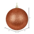thumbnail image 2 of Vickerman 12" Coral Glitter Ball Ornament, 2 of 3