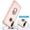 thumbnail image 6 of Moto E6 Plus Case, KAESAR 3-Layer Slim Shockproof Hard Cover With Metal Ring Stand Skin Fashion Cute Cover Armor Case for Moto E6 Plus (Rose Gold), 6 of 6